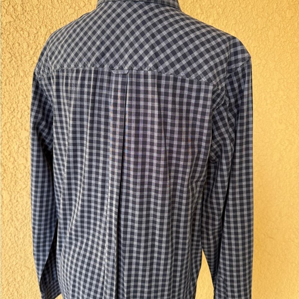 Ben Sherman Men's Plaid Blue and Gray Casual Button Down Long Sleeve Shirt M EUC - Picture 7 of 11